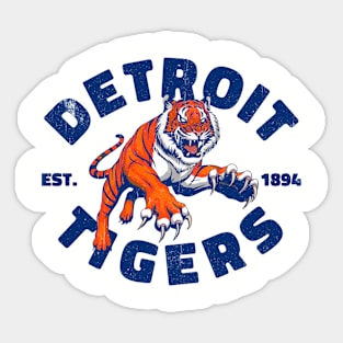 Retro Detroit Tigers Sticker